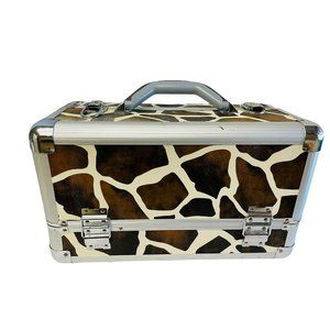 Vintage Beauty Counselor Makeup‎ Salesman Red Round Sample Case Cosmetics